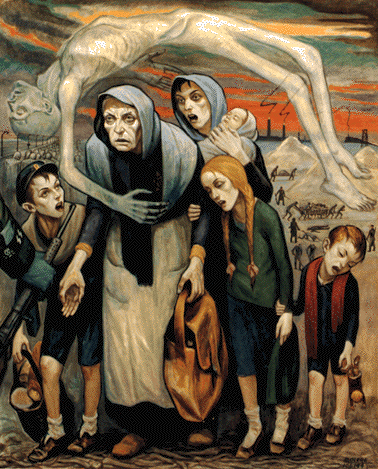 Shoah painting by
                                                          David Ol�re