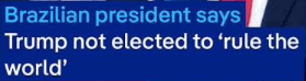 brazil's lula
on trump