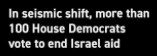 Democrats block
military aid to
israel